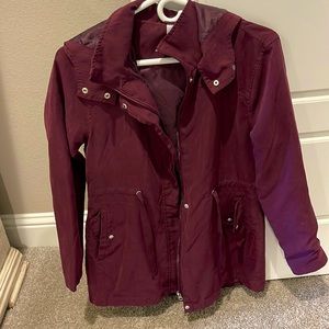 Super cute burgundy time and tru hooded jacket
